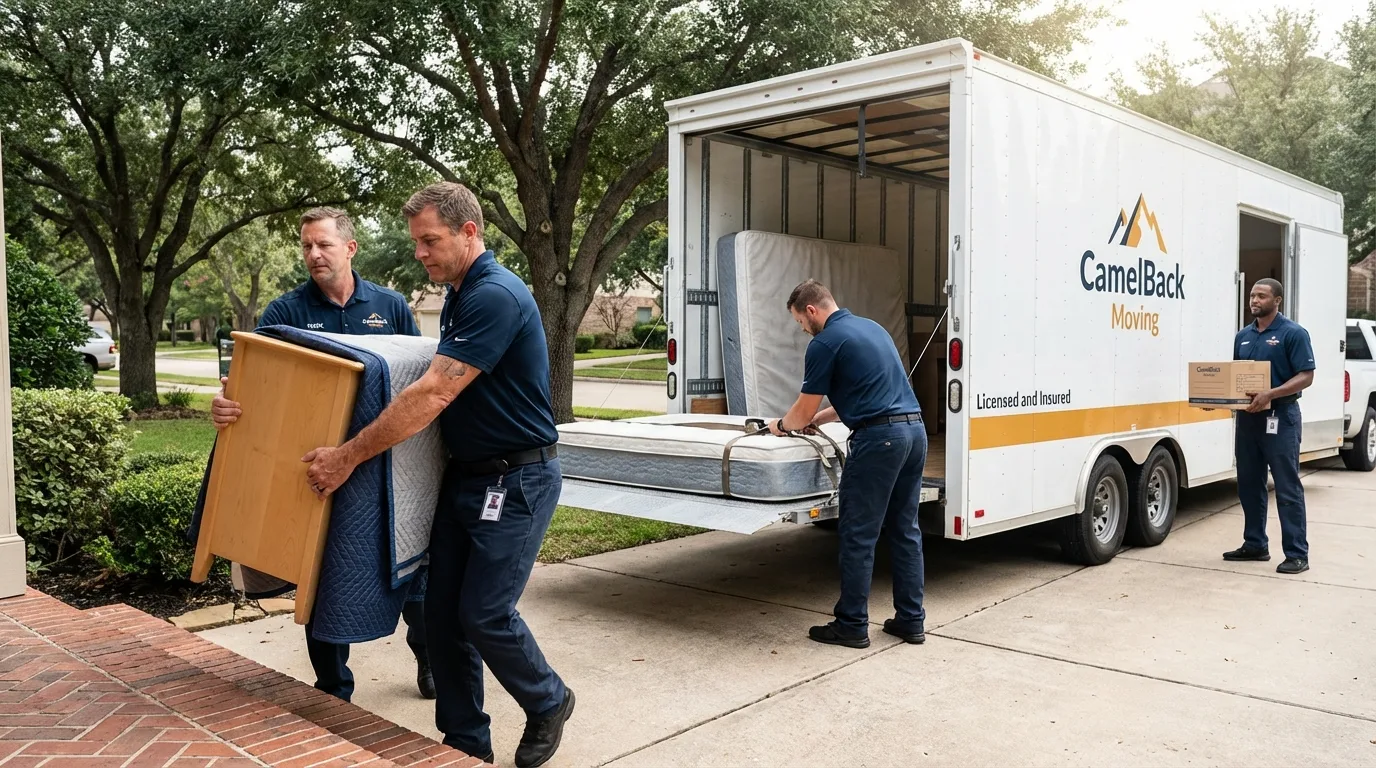 Crew loading residential truck for cross-state move from Cumberland, KY